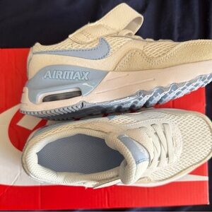 Nike Air Max White and Light Blue Sneakers